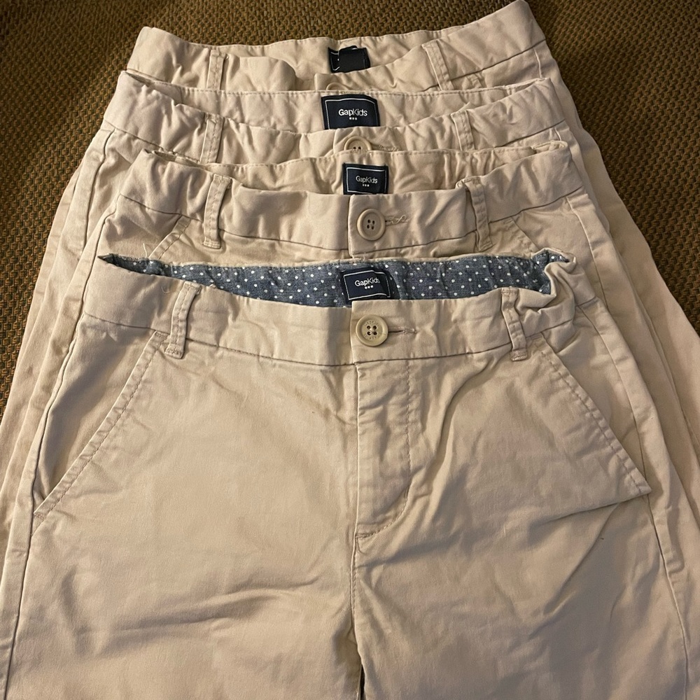 4 pairs GAP KIDS khaki shirts.
